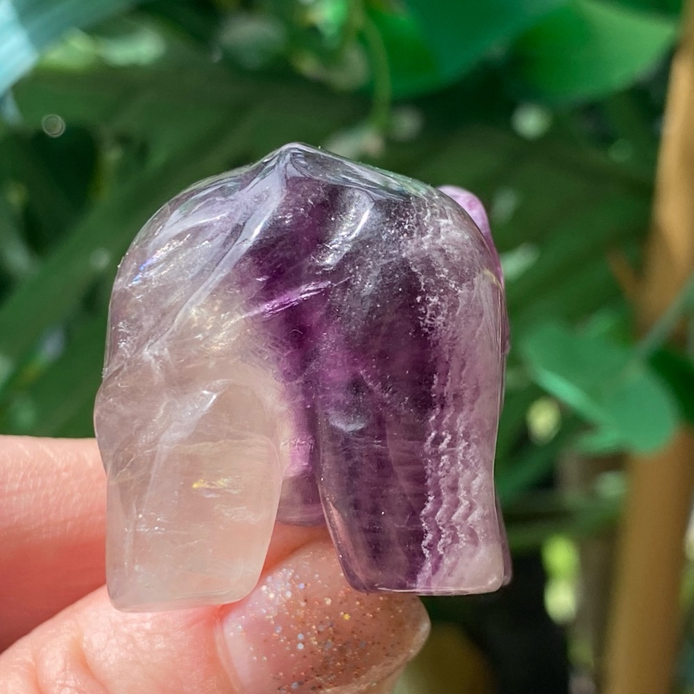 Purple Crystal Fluorite Elephant - Picture 8 of 16